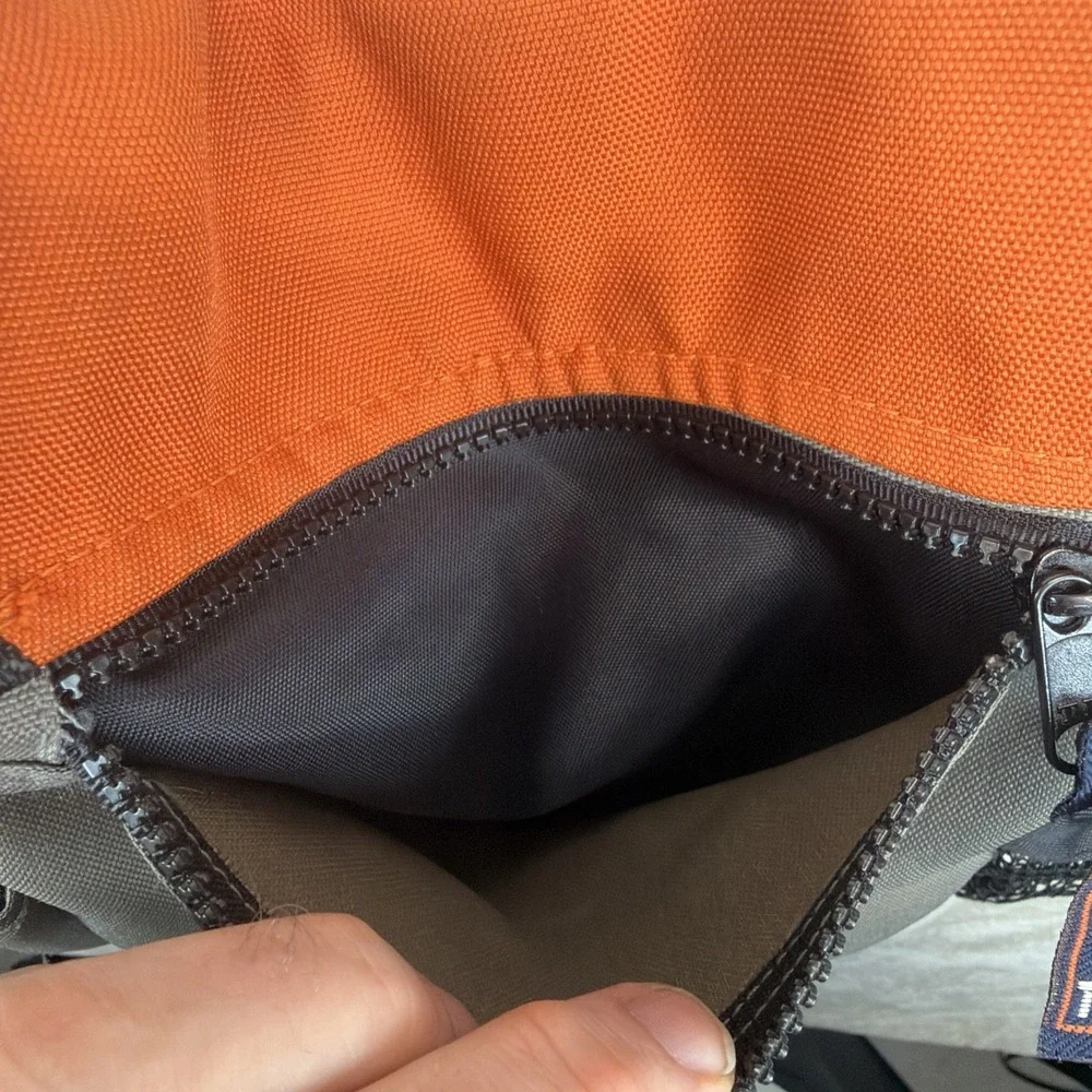 Vintage Triple Five Soul 555 Messenger Bag Orange Gray Y2K Crossbody Streetwear